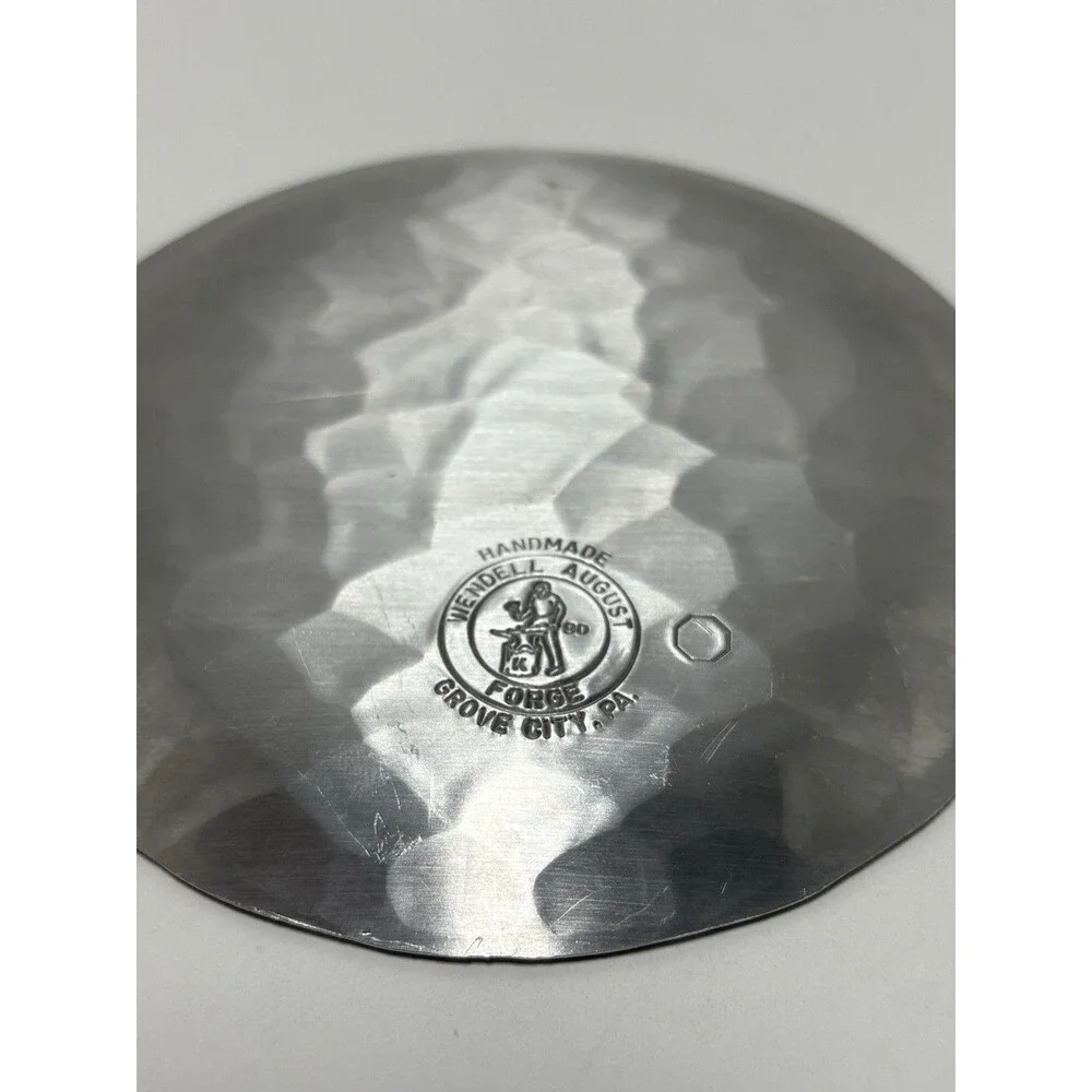 Wendell August Forge Amish Returning Home Hammered Aluminum Coaster Plate 9”